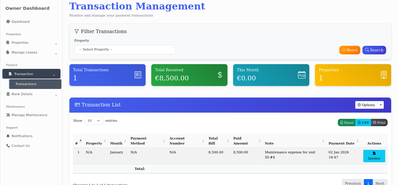 Transaction Reporting